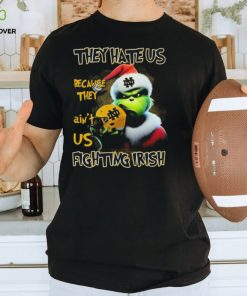 Santa Grinch Christmas They Hate Us Because Ain’t Us Notre Dame Fighting Irish Shirt