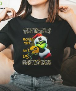 Santa Grinch Christmas They Hate Us Because Ain’t Us Notre Dame Fighting Irish Shirt