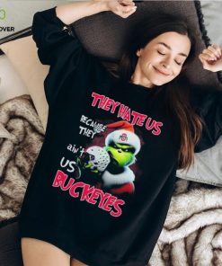 Santa Grinch Christmas They Hate Us Because Ain’t Us Ohio State Buckeyes Shirt