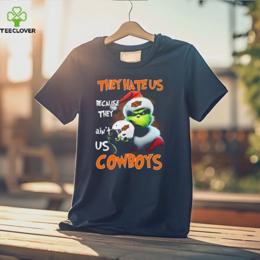 Santa Grinch Christmas They Hate Us Because Ain’t Us Oklahoma State Cowboys Shirt