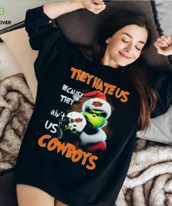 Santa Grinch Christmas They Hate Us Because Ain’t Us Oklahoma State Cowboys Shirt