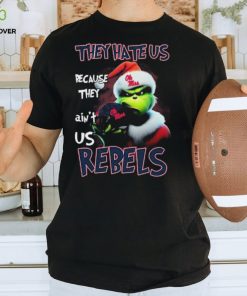 Santa Grinch Christmas They Hate Us Because Ain’t Us Ole Miss Rebels Shirt