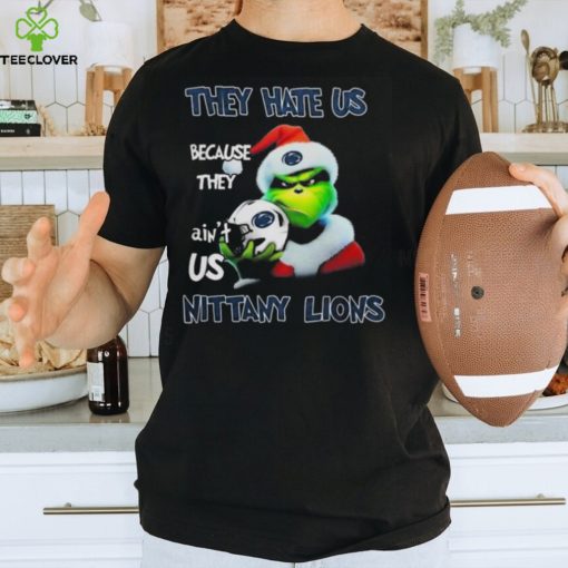 Santa Grinch Christmas They Hate Us Because Ain’t Us Penn State Nittany Lions Helmet Shirt