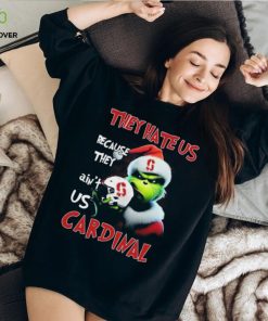 Santa Grinch Christmas They Hate Us Because Ain’t Us Stanford Cardinal Shirt