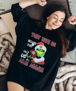 Santa Grinch Christmas They Hate Us Because Ain’t Us Texas A&m Aggies Shirt