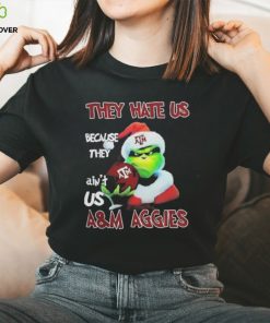 Santa Grinch Christmas They Hate Us Because Ain’t Us Texas A&m Aggies Shirt