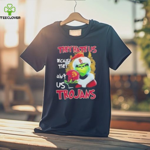 Santa Grinch Christmas They Hate Us Because Ain’t Us Usc Trojans Shirt