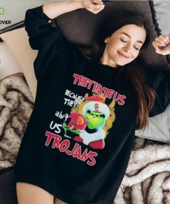 Santa Grinch Christmas They Hate Us Because Ain’t Us Usc Trojans Shirt