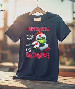 Santa Grinch Christmas They Hate Us Because Ain’t Us Wisconsin Badgers Shirt