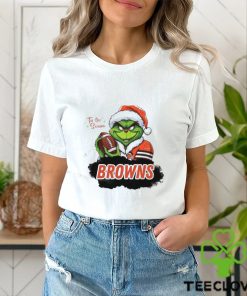 Santa Grinch Cleveland Browns Tis the Season Christmas 2023 Shirt