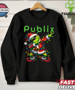Santa Grinch Dabbing Publix Merry Christmas Light Shirt 2 Santa Grinch Dabbing Publix Merry Christmas Light Shirt