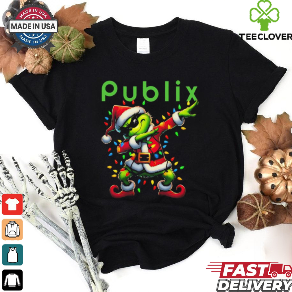 Santa Grinch Dabbing Publix Merry Christmas Light Shirt Santa Grinch Dabbing Publix Merry Christmas Light Shirt