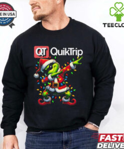 Santa Grinch Dabbing QuikTrip Merry Christmas Light Shirt 1 Santa Grinch Dabbing QuikTrip Merry Christmas Light Shirt