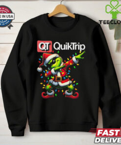 Santa Grinch Dabbing QuikTrip Merry Christmas Light Shirt 2 Santa Grinch Dabbing QuikTrip Merry Christmas Light Shirt