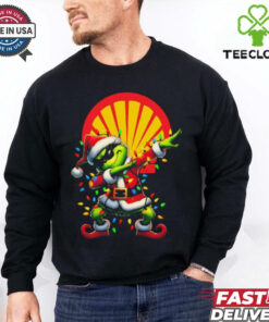 Santa Grinch Dabbing Shell Merry Christmas Light Shirt 1 Santa Grinch Dabbing Shell Merry Christmas Light Shirt