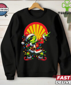 Santa Grinch Dabbing Shell Merry Christmas Light Shirt 2 Santa Grinch Dabbing Shell Merry Christmas Light Shirt