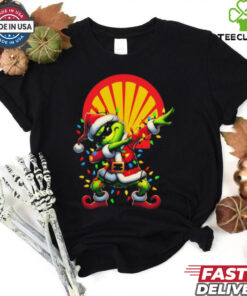Santa Grinch Dabbing Shell Merry Christmas Light Shirt 3 Santa Grinch Dabbing Shell Merry Christmas Light Shirt