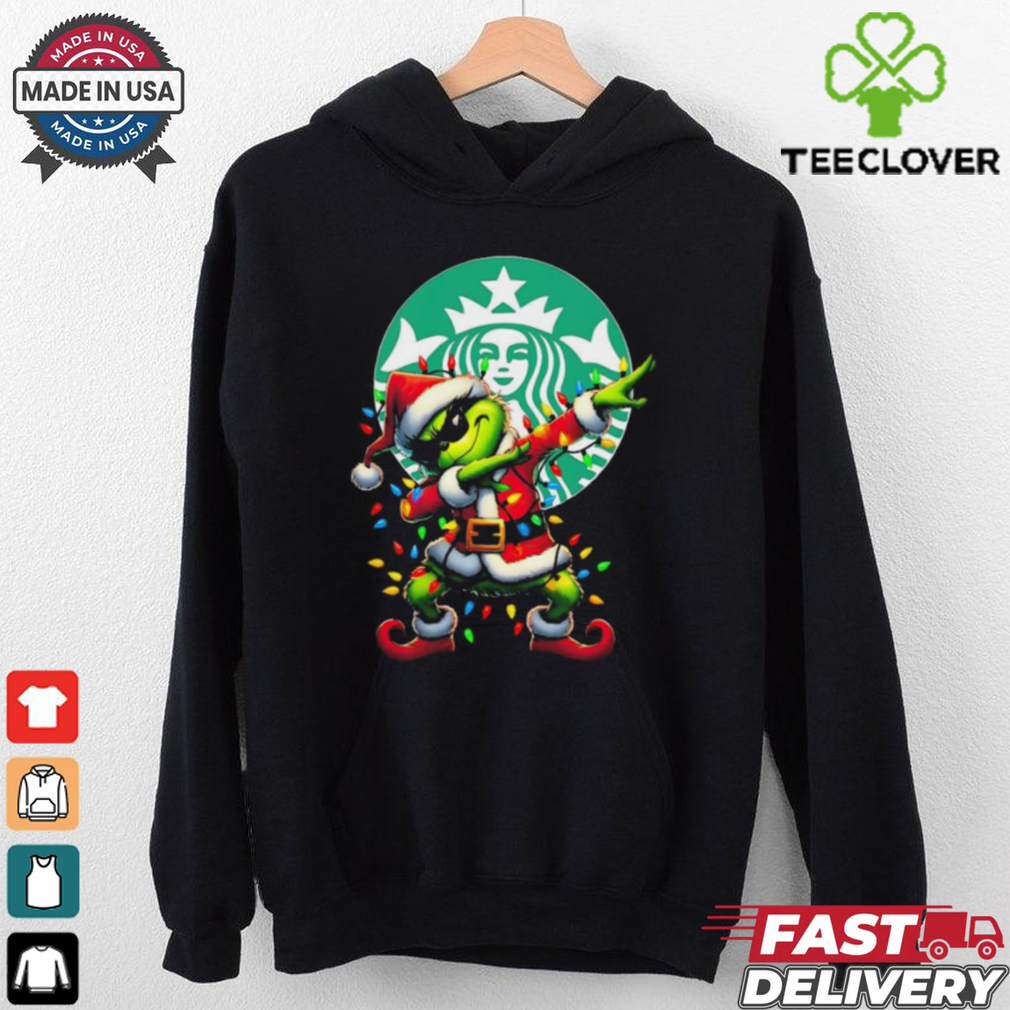 Santa Grinch Dabbing Starbucks Merry Christmas Light Shirt Santa Grinch Dabbing Starbucks Merry Christmas Light Shirt