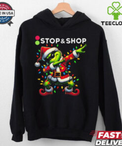 Santa Grinch Dabbing Stop & Shop Merry Christmas Light Shirt