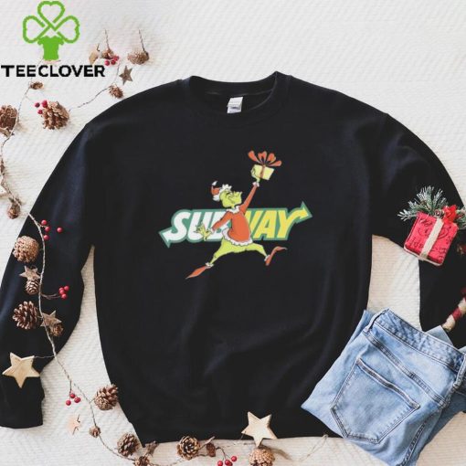 Santa Grinch Dabbing Subway hoodie, sweater, longsleeve, shirt v-neck, t-shirt