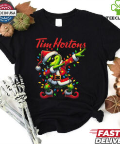 Santa Grinch Dabbing Tim Hortons Merry Christmas Light Shirt 3 Santa Grinch Dabbing Tim Hortons Merry Christmas Light Shirt