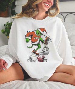 Santa Grinch Denver Broncos Stomp On NFL Teams Christmas 2024 T hoodie, sweater, longsleeve, shirt v-neck, t-shirt