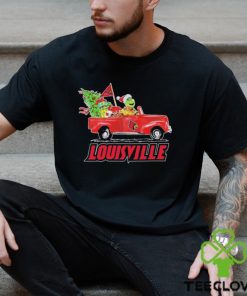 Santa Grinch Drive Truck Louisville Cardinals Christmas Shirt 2 Santa Grinch Drive Truck Louisville Cardinals Christmas Shirt