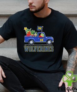 Santa Grinch Drive Truck Michigan Wolverines Christmas Shirt