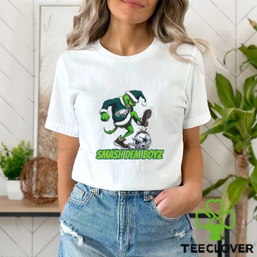 Santa Grinch Eagles Dallas Cowboys Smash Dem Boyz Christmas 2023 Shirt