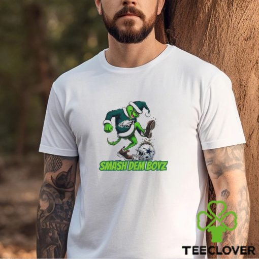 Santa Grinch Eagles Dallas Cowboys Smash Dem Boyz Christmas 2023 Shirt