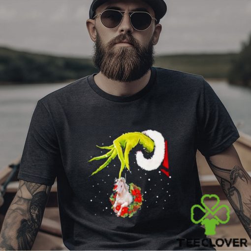 Santa Grinch Hand Holding Horse Christmas Shirt