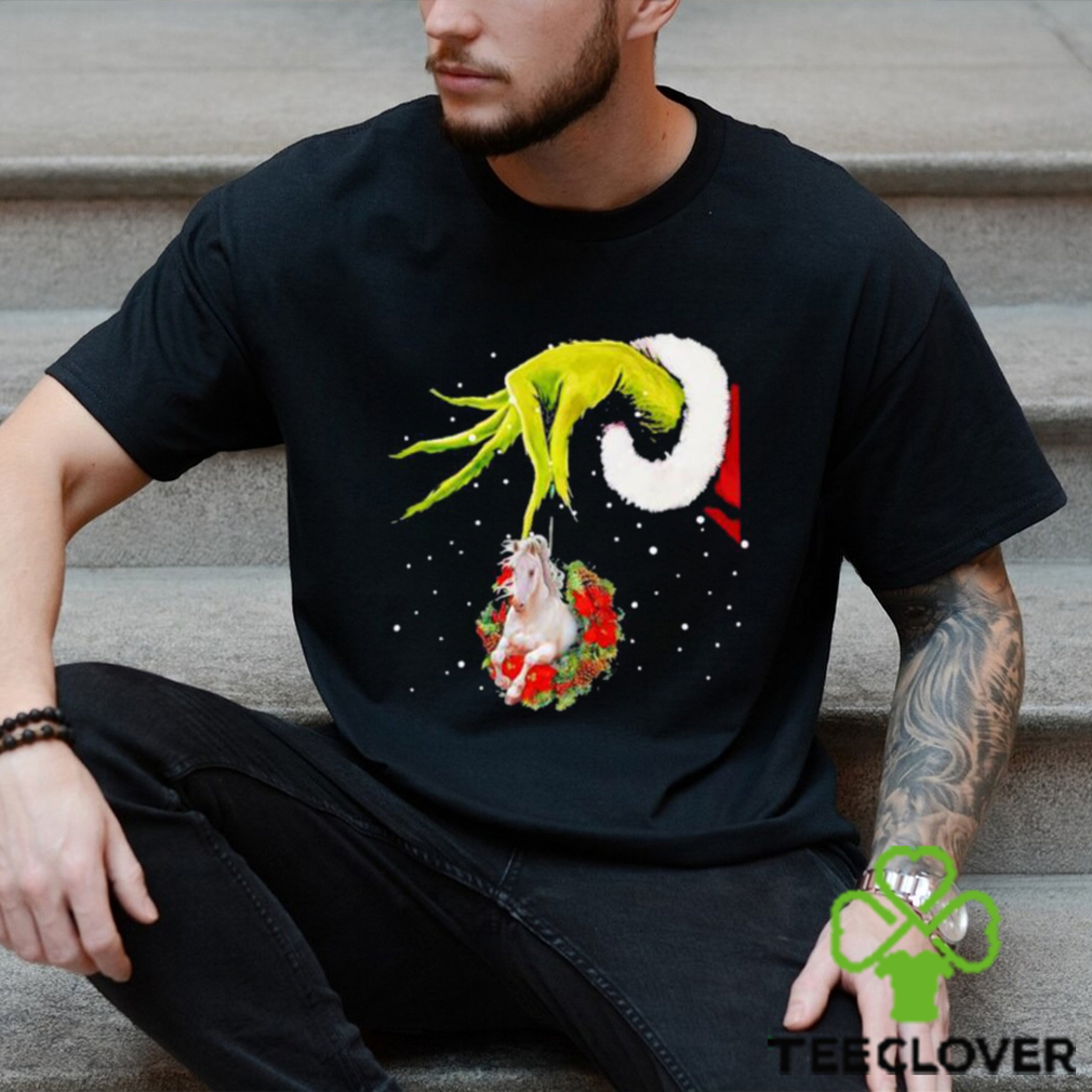 Santa Grinch Hand Holding Horse Christmas Shirt Santa Grinch Hand Holding Horse Christmas Shirt