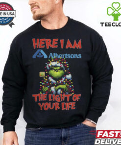 Santa Grinch Here I Am Albertsons The Light Of Your Life Christmas Light Shirt
