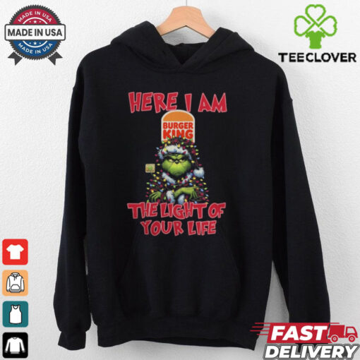 Santa Grinch Here I Am Burger King The Light Of Your Life Christmas Light Shirt