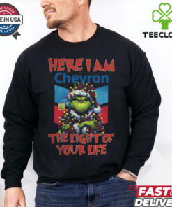 Santa Grinch Here I Am Chevron The Light Of Your Life Christmas Light Shirt