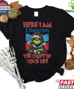 Santa Grinch Here I Am Chevron The Light Of Your Life Christmas Light Shirt