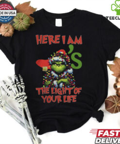 Santa Grinch Here I Am Chili’s The Light Of Your Life Christmas Light Shirt