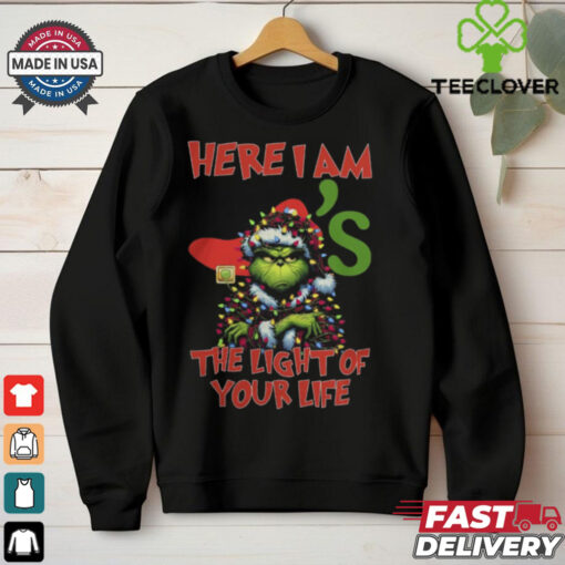 Santa Grinch Here I Am Chili’s The Light Of Your Life Christmas Light Shirt
