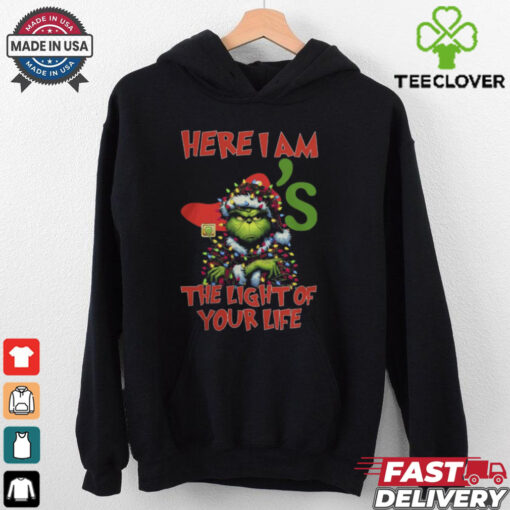 Santa Grinch Here I Am Chili’s The Light Of Your Life Christmas Light Shirt