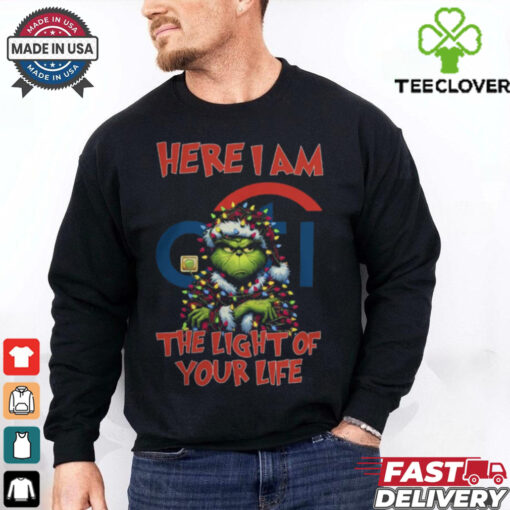 Santa Grinch Here I Am Citi Bank The Light Of Your Life Christmas Light Shirt