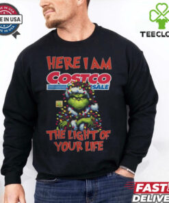 Santa Grinch Here I Am Costco Wholesale The Light Of Your Life Christmas Light Shirt