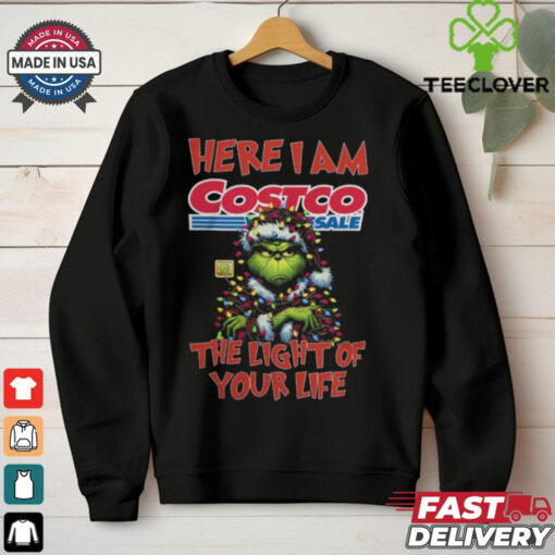 Santa Grinch Here I Am Costco Wholesale The Light Of Your Life Christmas Light Shirt