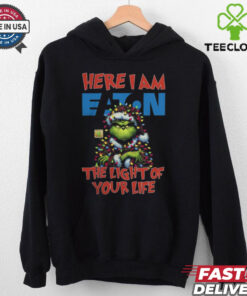 Santa Grinch Here I Am Eaton The Light Of Your Life Christmas Light Shirt
