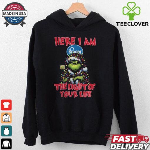 Santa Grinch Here I Am Kroger The Light Of Your Life Christmas Light Shirt