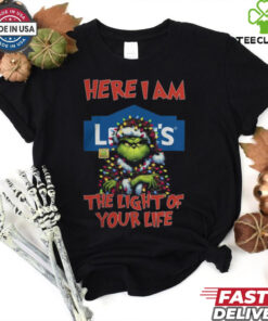 Santa Grinch Here I Am Lowe’s The Light Of Your Life Christmas Light Shirt