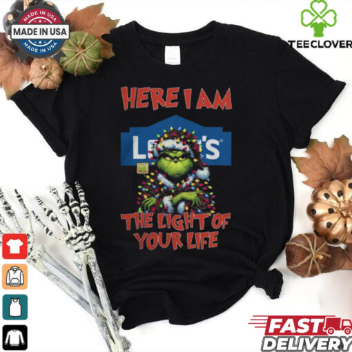 Santa Grinch Here I Am Lowe’s The Light Of Your Life Christmas Light Shirt