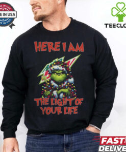 Santa Grinch Here I Am Mountain Dew The Light Of Your Life Christmas Light Shirt