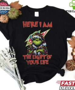 Santa Grinch Here I Am Mountain Dew The Light Of Your Life Christmas Light Shirt