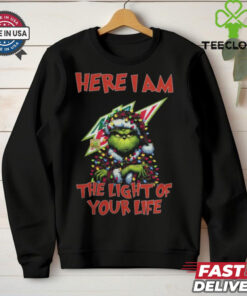 Santa Grinch Here I Am Mountain Dew The Light Of Your Life Christmas Light Shirt