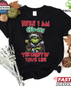 Santa Grinch Here I Am O’Reilly Auto Parts The Light Of Your Life Christmas Light Shirt